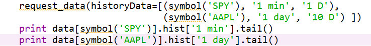 example program structure to implement python in IB's API