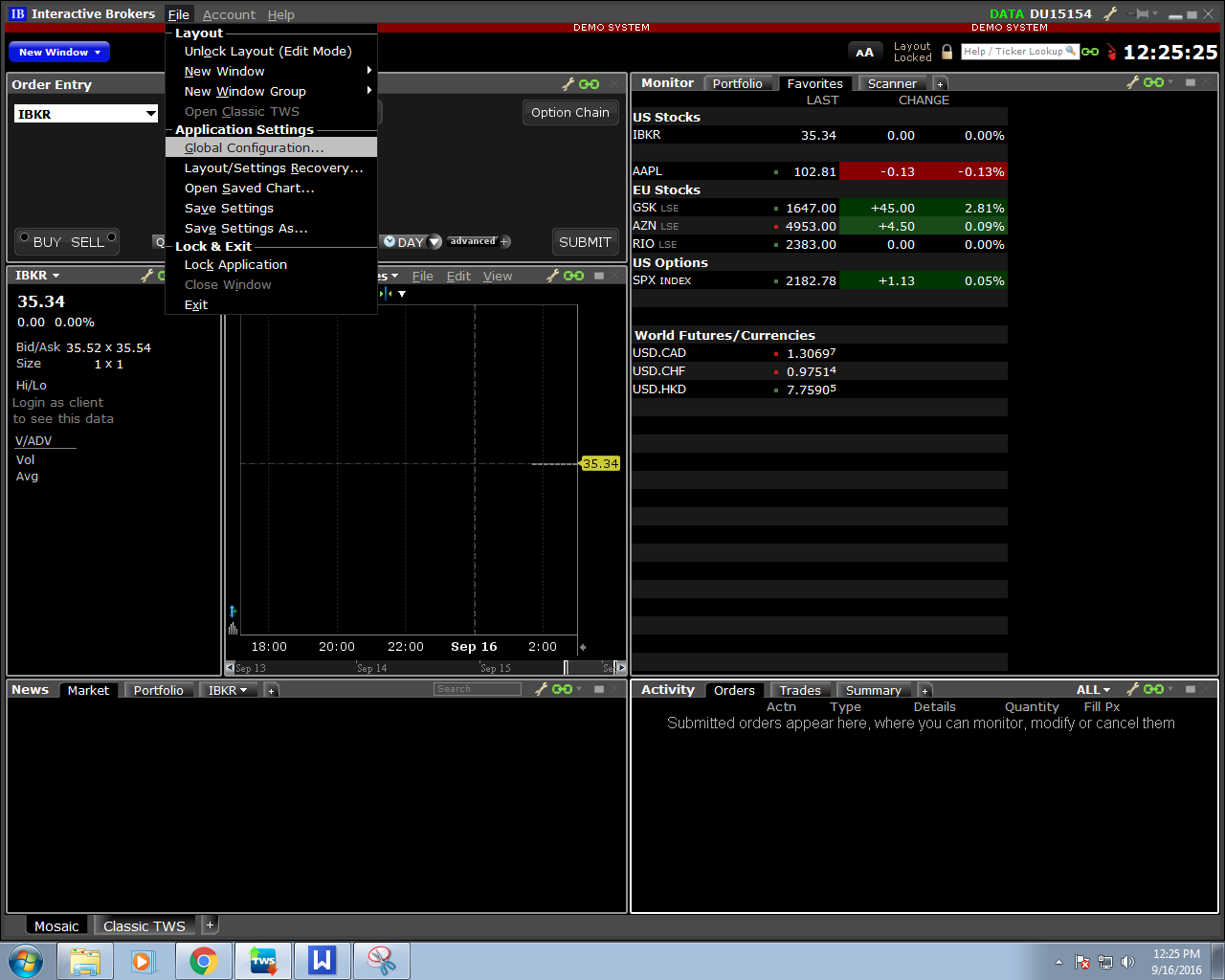 Setting preferences for IBPY on Interactive Brokers TWS