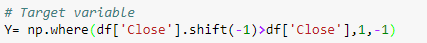 Define target Variables