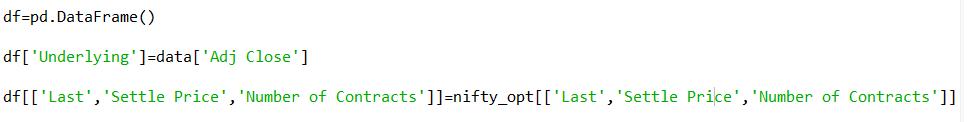 create a new dataframe