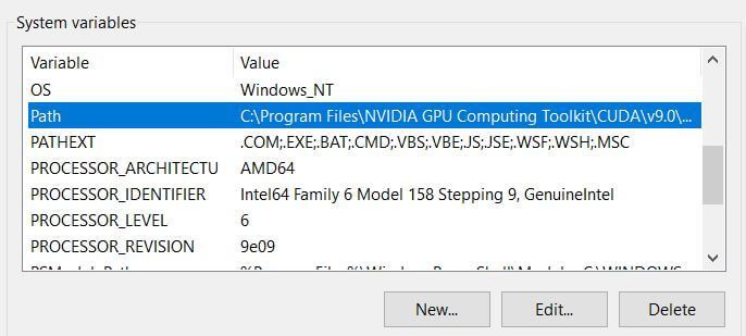 tensorflow gpu installation step 4 install cudnn environment variables