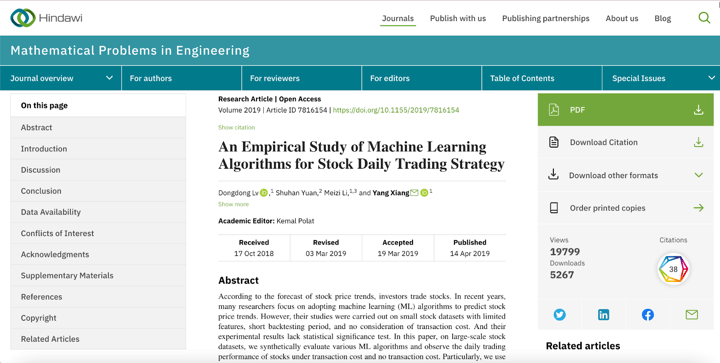 Empirical study of ML algo