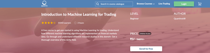 Intro to ML trading