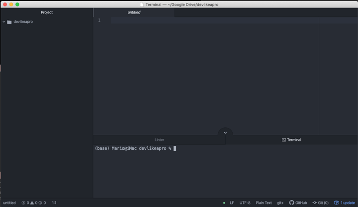 Open Atom with the atom command