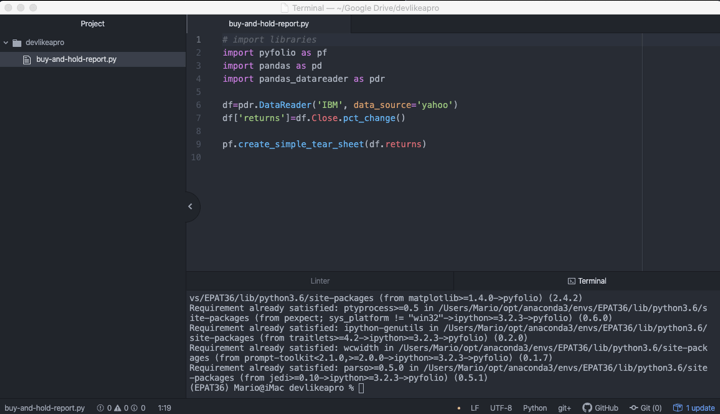 New python script
